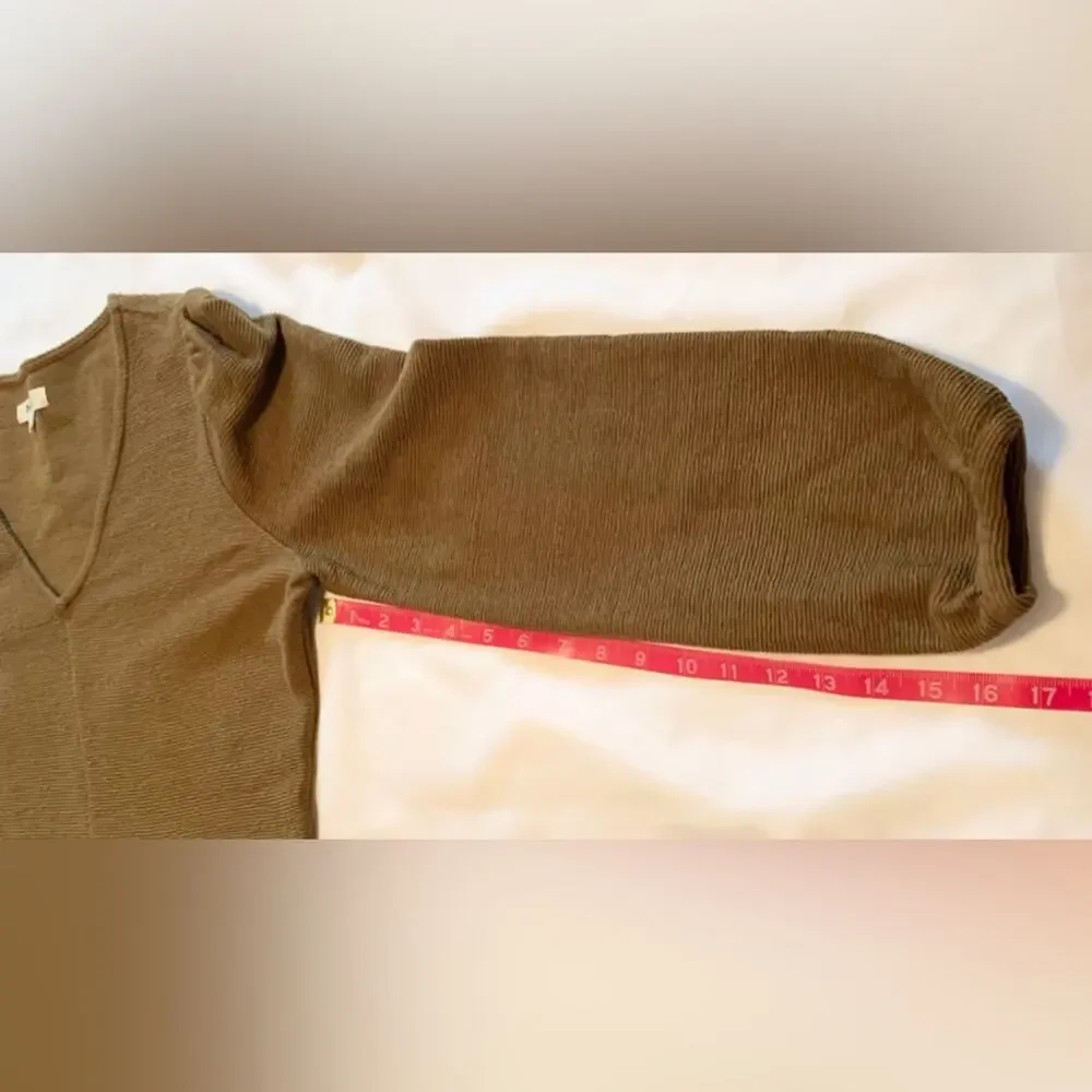 MADEWELL Womens Vintage Dress Sz Small Texture & Thread Crepe Balloon-Sleeve - Picture 8 of 11